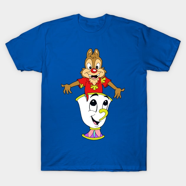 Chip N Dale Rescue Rangers mashup Chip The Cup T-Shirt by Blaze_Belushi